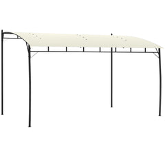 10' x 13' Outdoor Pergola Gazebo, Garden Sun Shade Shelter with Metal Frame for Porch, Patio, Deck, Backyard, Cream