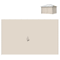 9.84' x 11.8' Gazebo Sidewall Set with Hooks/C-Rings, Beige