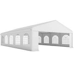 Heavy Duty Wedding Canopy 20x32 Outdoor Shelter for Weddings, Parties, BBQ White
