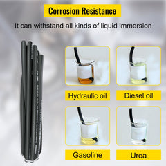 Hydraulic Hose 50 Feet Rubber Hydraulic Hoses with 2 High-Tensile Steel Wire Braid, Inner Diameter 1/2 Inch, 5000 PSI Max, Bulk Hydraulic Hose -40 °F to 250 °F, Hydraulic Oil Flexible Hose