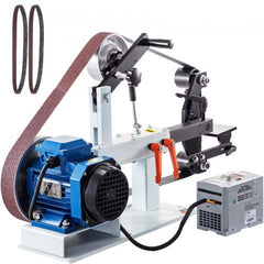 1500W 2HP Belt Sander Grinder, 2" x 82" Variable Speed Belt Grinder for Metalworking, 3 in 1 Belt Sander Polisher with 3 Grinding Moulds & Flat Platen Tool Rest for Knife Making
