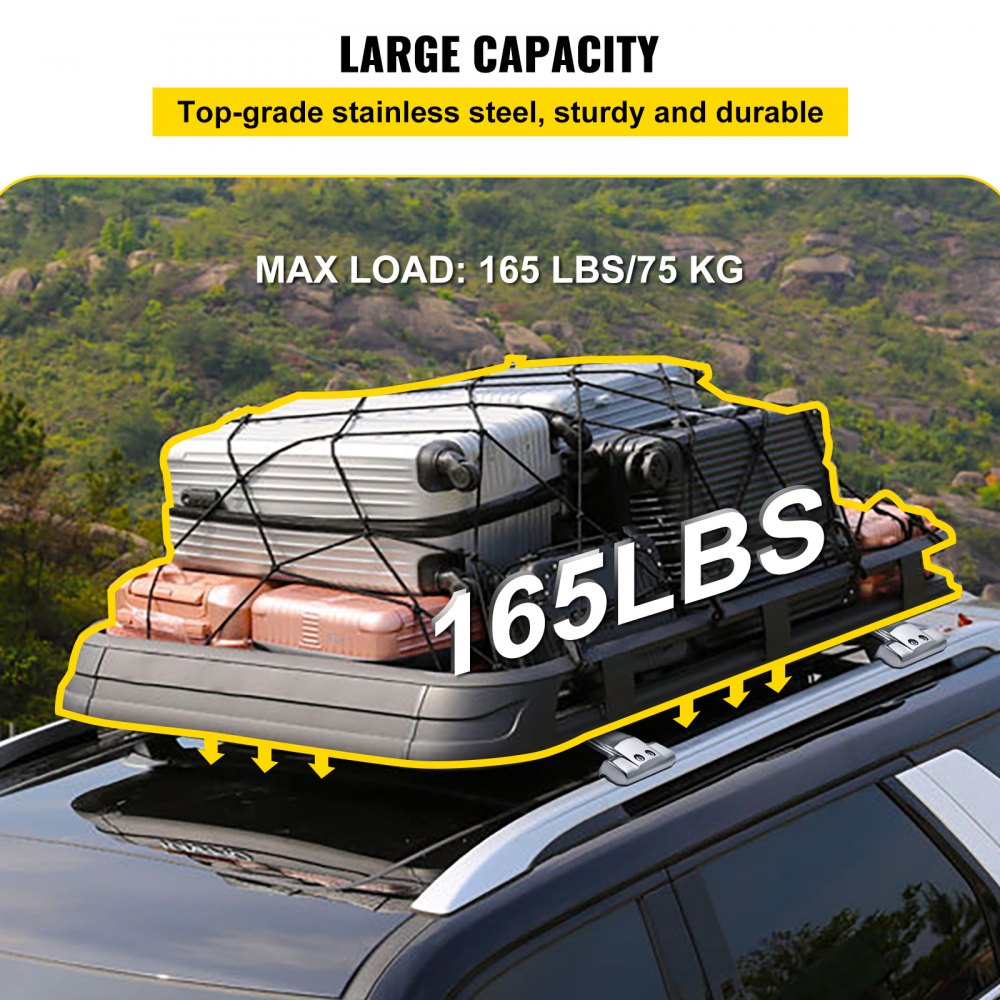 Roof Rack Rail Compatible with Jeep Grand Cherokee 2011-2021 Cross Bar Silver Set Carrier Baggage Top Luggage Pair Durable Storage Cross Bar Roof Rails Stainless Steel
