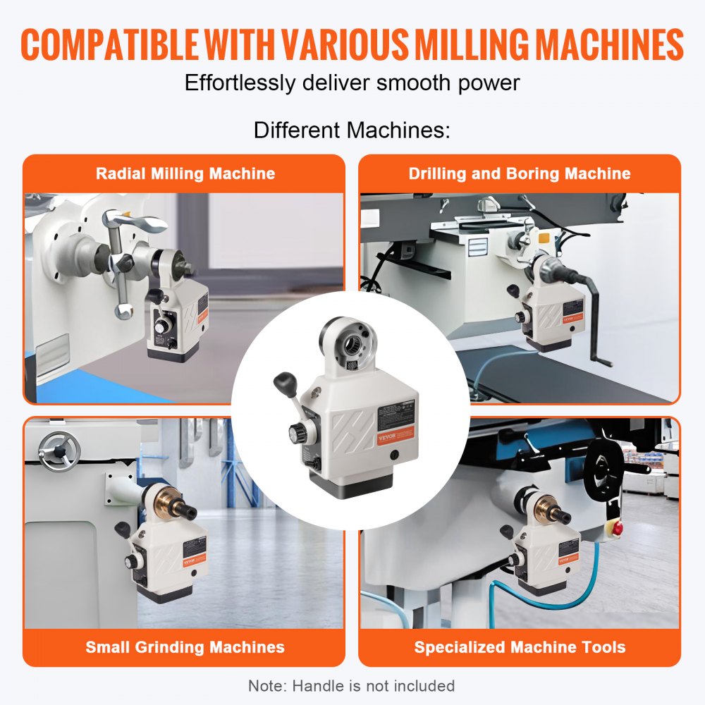 Bostome Z-Axis Power Feed with 450 in-lb torque and 0-200 RPM variable speed for milling machines.