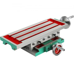 Bostome 17.7" x 6.7" compound milling working table made of heavy-duty cast iron.