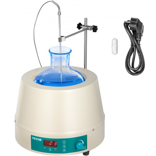 Heating Mantle 2000ml Electric Magnetic Stirring Heating Mantle 600W Digital Magnetic Stirrer Mantle, Max Temp 450 ° C Digital Magnetic Heating Mantle Kit 2000ml