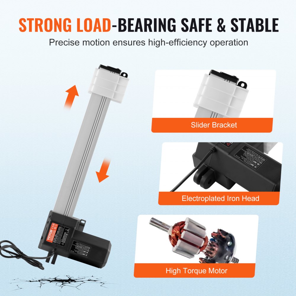 24V Linear Actuator Kit 13 Inch 0.55"/s 220lbs/1000N with IP44 Protection