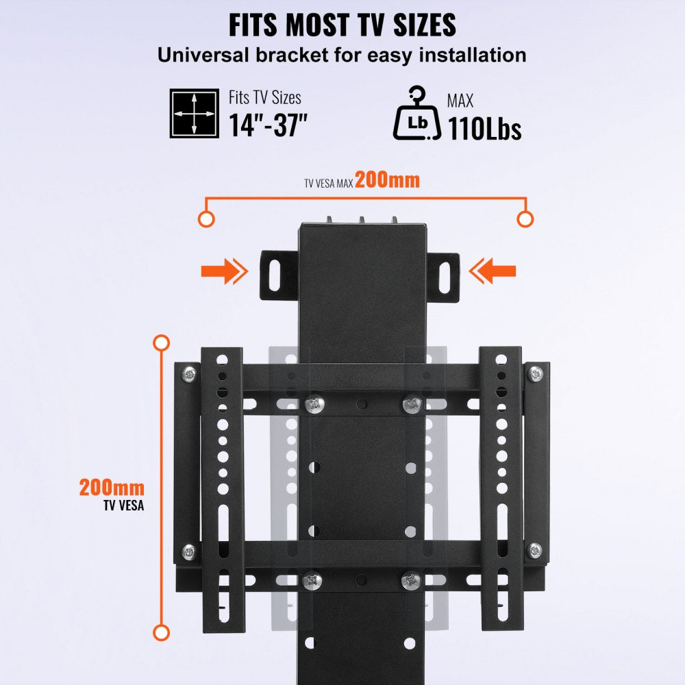 Motorized TV Lift Stroke Length 20 Inches Motorized TV Mount Fit for 28-32 Inch TV Lift with Remote Control Height Adjustable 30.4-50 Inch,Load Capacity 132 Lbs