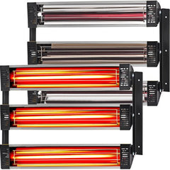 Paint Curing Lamp, 2 Set 3000W Quick Drying 110V, 47.2x39.3 sq.inch Baking Area Spray/Baking Booth Infrared Paint Curing Heater Lamp, Car Curing Light Heating Lights