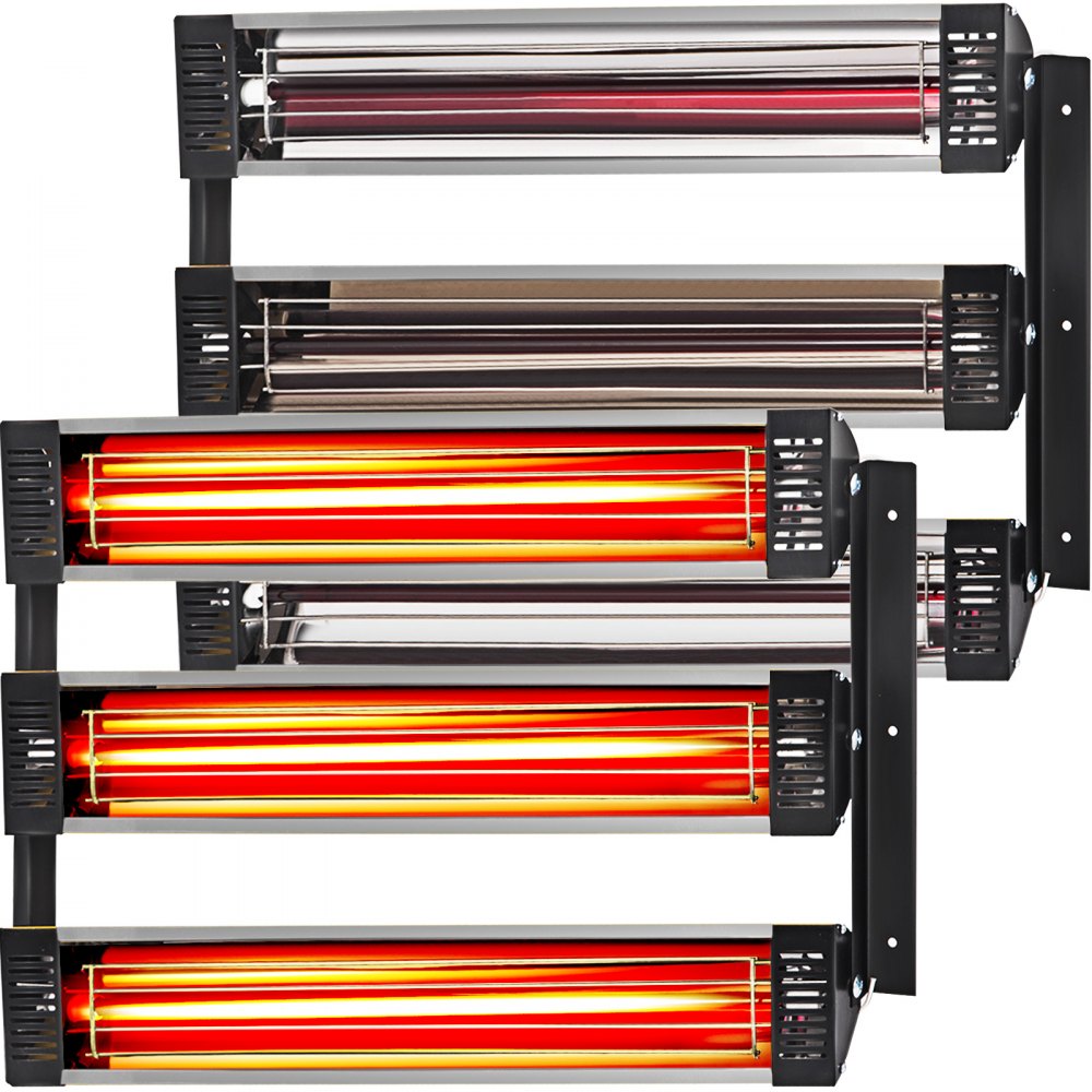 Paint Curing Lamp, 2 Set 3000W Quick Drying 110V, 47.2x39.3 sq.inch Baking Area Spray/Baking Booth Infrared Paint Curing Heater Lamp, Car Curing Light Heating Lights