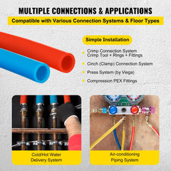 Bostome 1/2" x 100ft PEX tubing in a coil, showcasing its cross-linked polyethylene construction.
