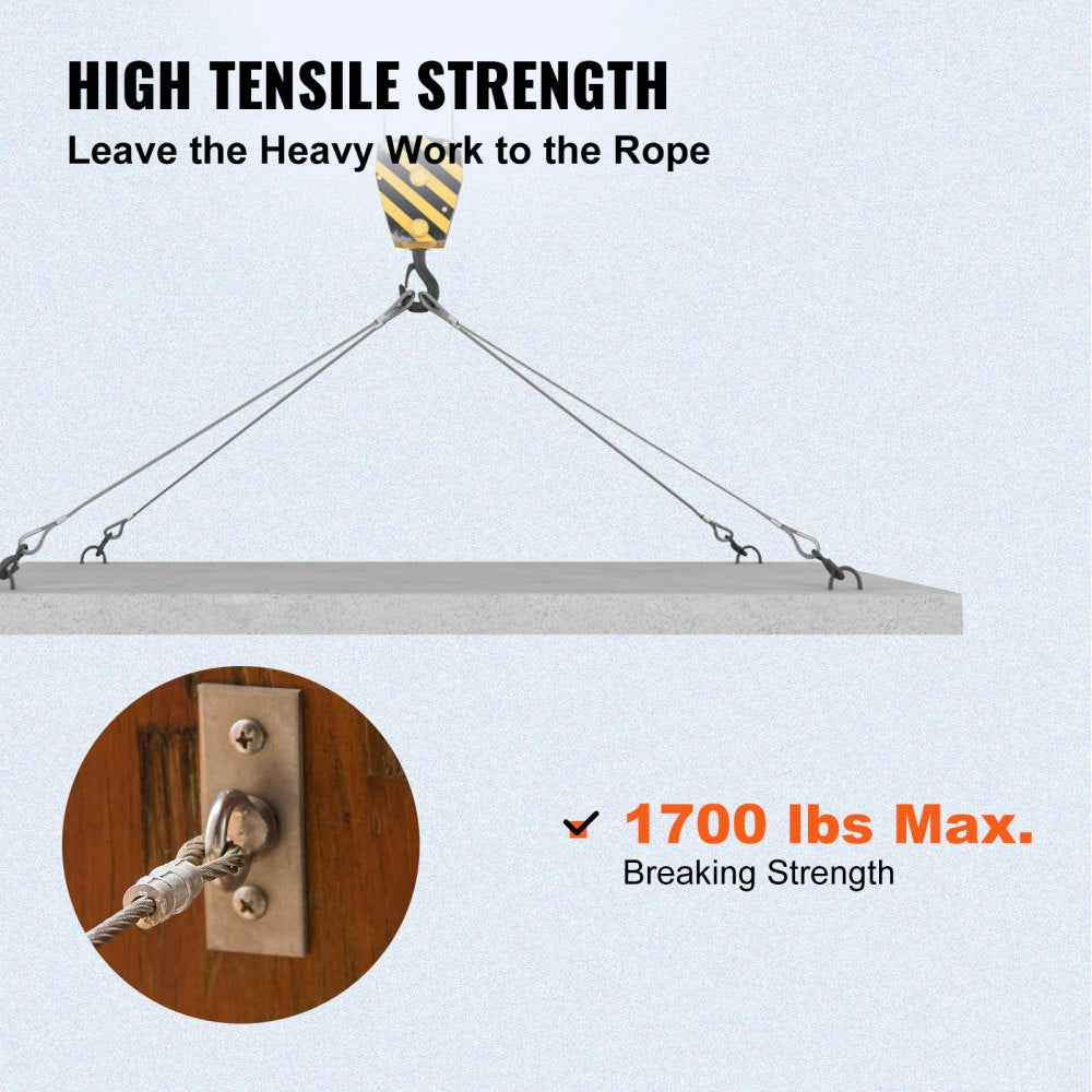 1/8 Stainless Steel Cable Railing 500ft, Wire Rope 316 Marine Grade, Braided Aircraft Cable 7x7 Strands Construction for Deck Rail Balusters Stair Handrail Porch Fence