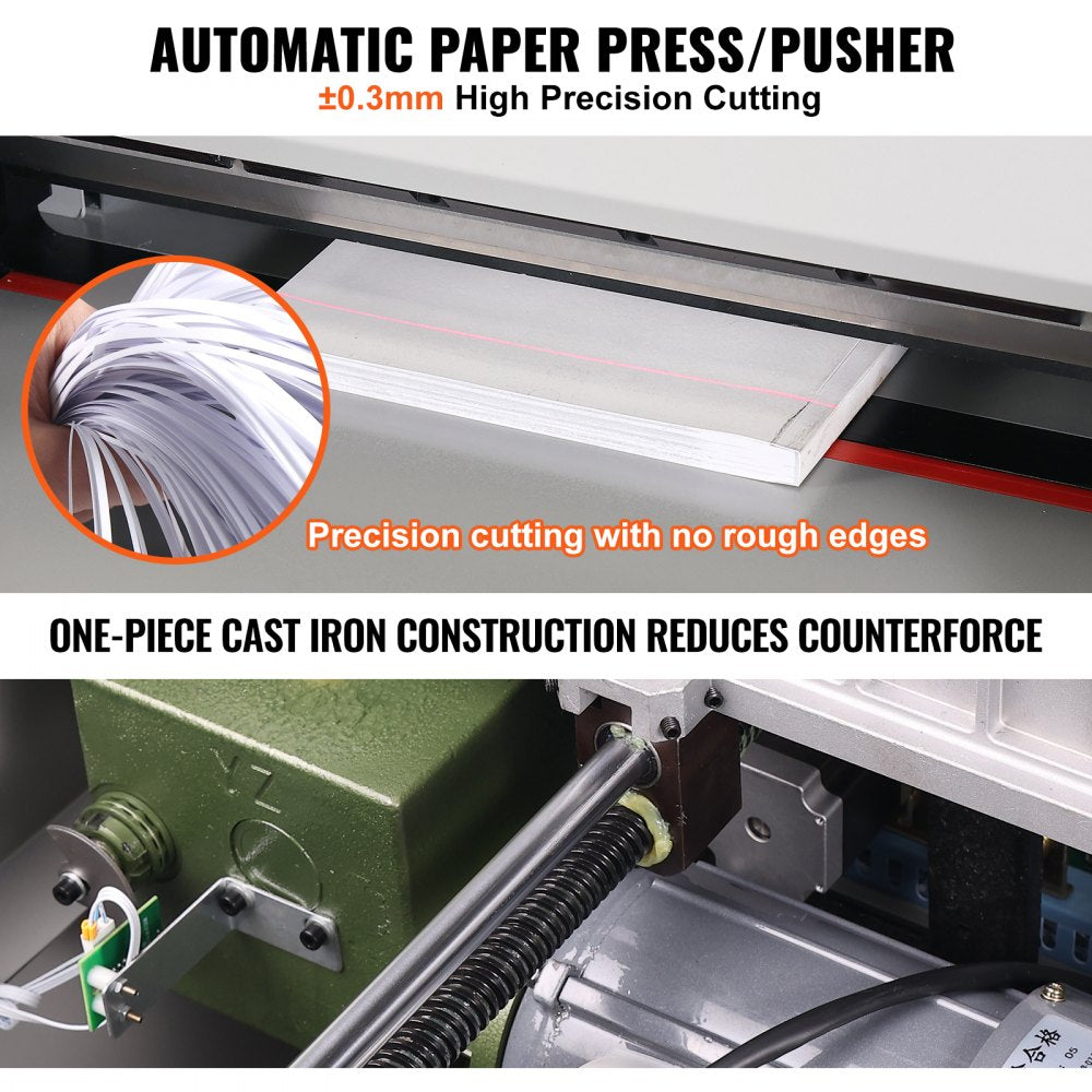 Electric Paper Cutter, Heavy Duty Paper Cutter 18" /457.2mm Cutting Width, 1.57"/40mm Cutting Thickness, Industrial Paper Trimmer with Button Control, Paper Cutter Guillotine Numerical Control Automatic Digital