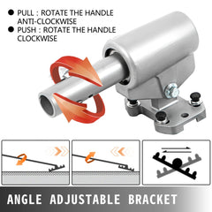 48x8 inch magnesium bull float kit with 4 handles and adjustable swivel bracket.
