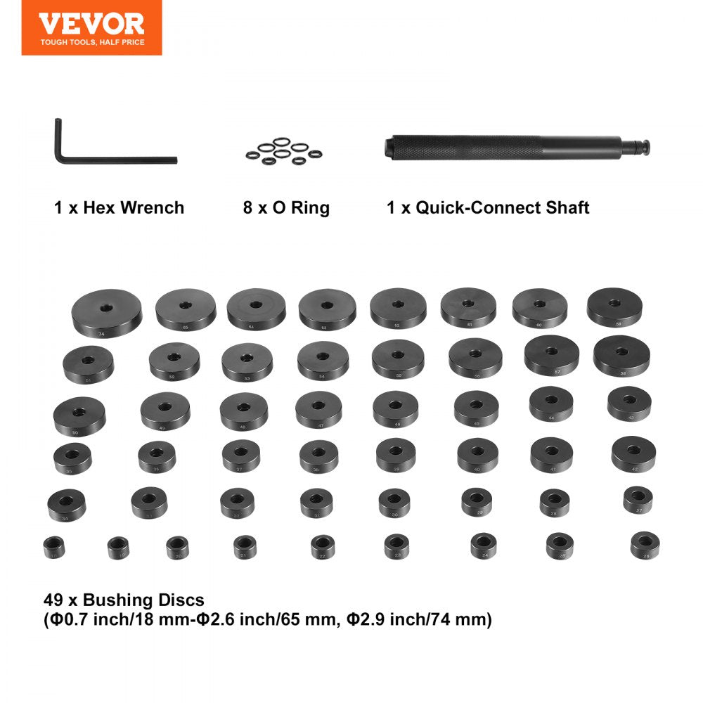52 Pcs Custom Bushing Press Kit Transmission Wheel Bearing Race Seal Kit