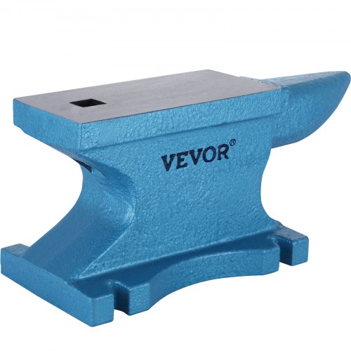 Bostome 55lb cast iron single horn anvil with polished surface and stable base for metalwork.