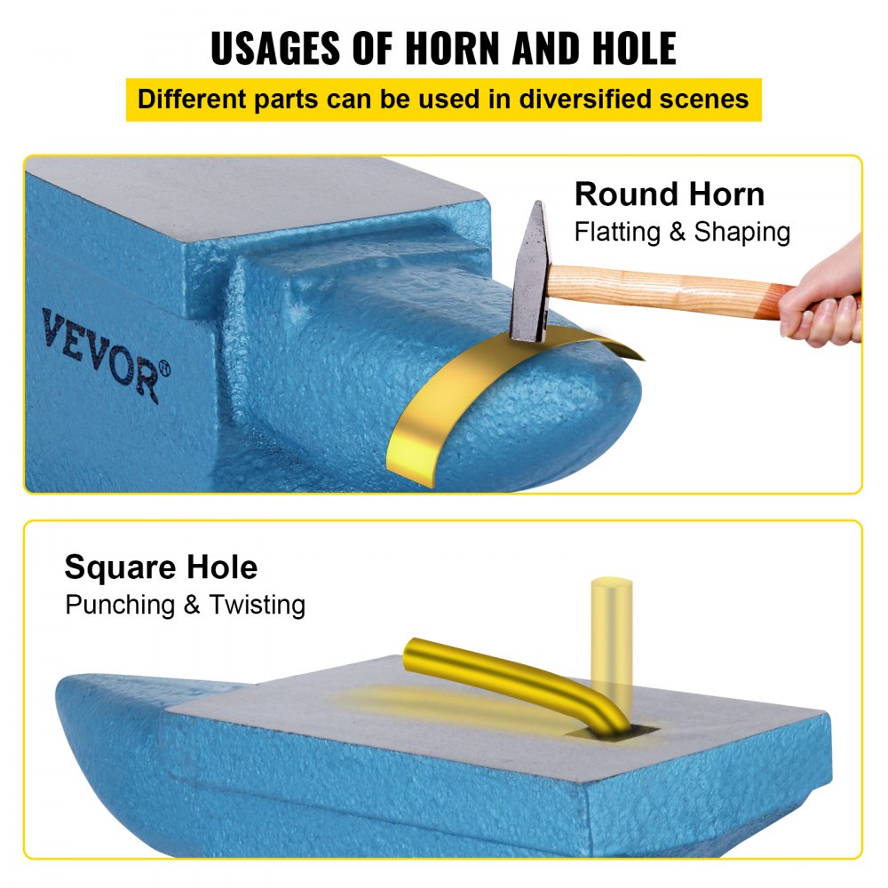Bostome 55lb cast iron single horn anvil with polished surface and stable base for metalwork.