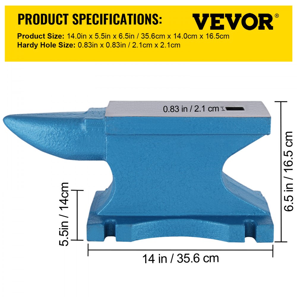 Bostome 55lb cast iron single horn anvil with polished surface and stable base for metalwork.
