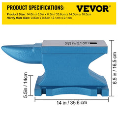 Bostome 55lb cast iron single horn anvil with polished surface and stable base for metalwork.