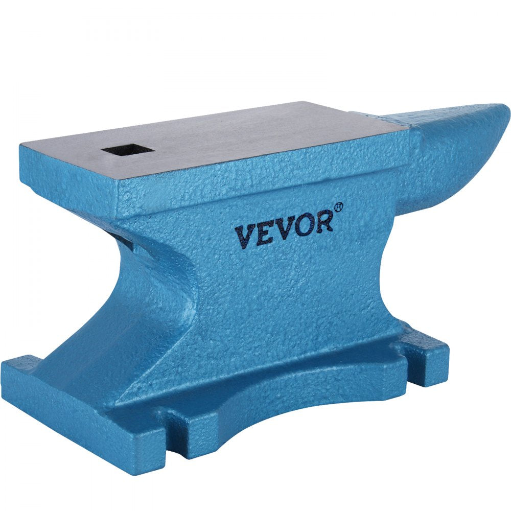 Bostome 55lb cast iron single horn anvil with polished surface and stable base for metalwork.