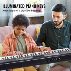61 Key Digital Keyboard Piano Electric Portable with Adjustable Stand