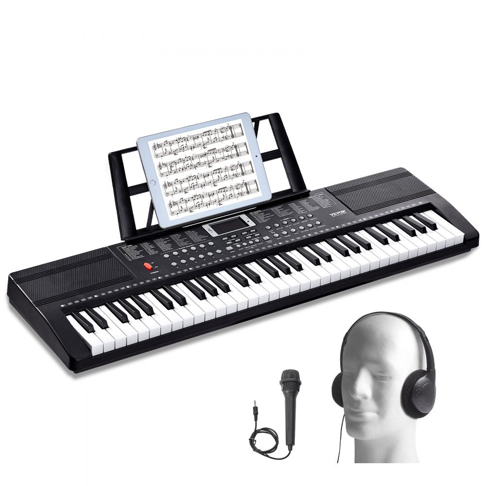 61 Key Digital Keyboard Piano Electric Portable 200 Tones 200 Rhythms