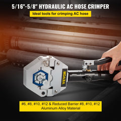 Bostome 71500 hydraulic hose crimper kit with 7 dies and portable hand-held design.