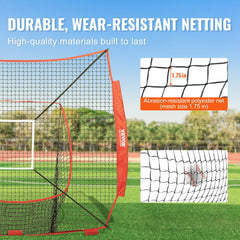 7x7 ft Baseball Softball Practice Net, Portable Baseball Training Net for Hitting Batting Catching Pitching, Backstop Baseball Equipment Training Aids with Strike Zone