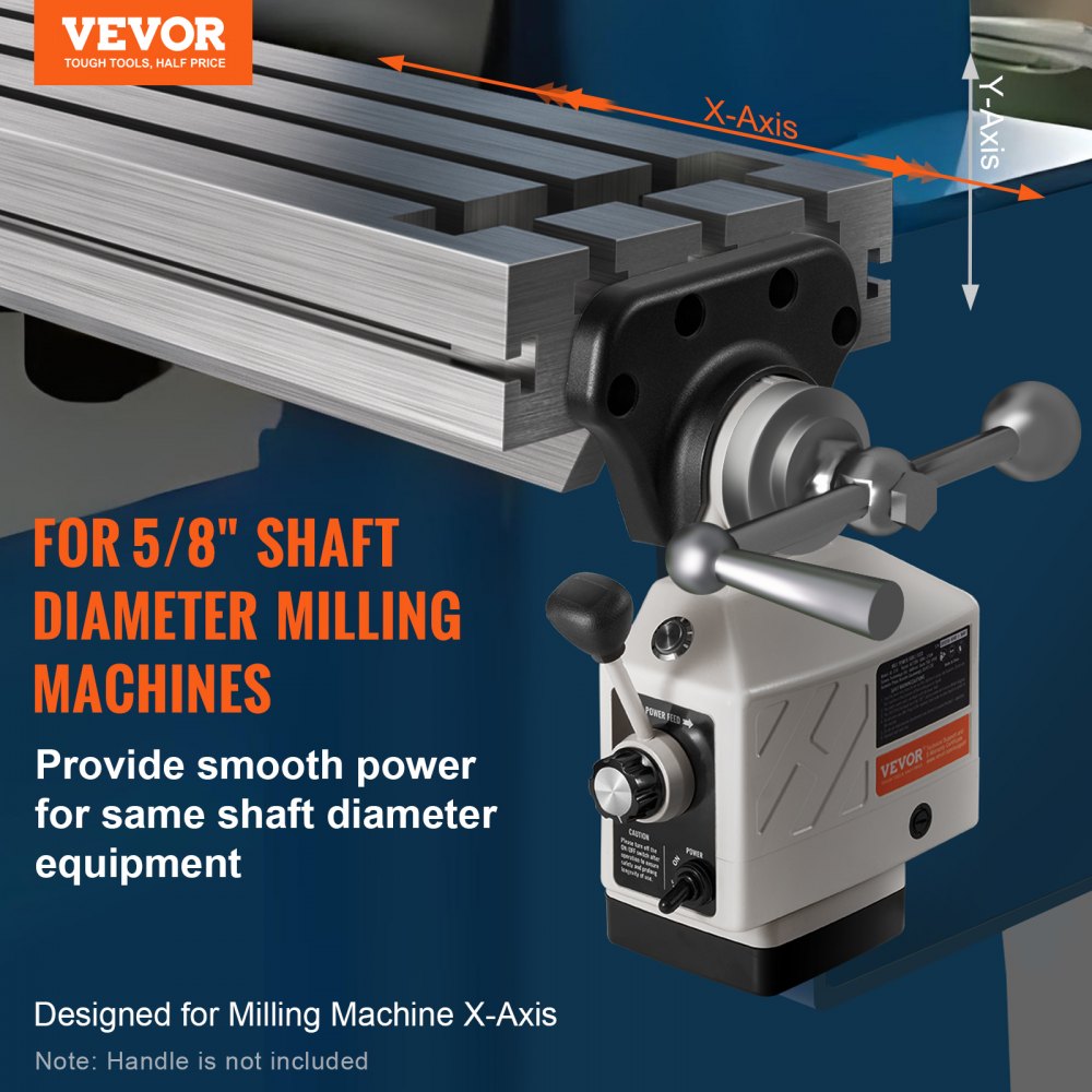 Bostome X-Axis Milling Machine Power Feed with manual lever and automatic knob for speed control.