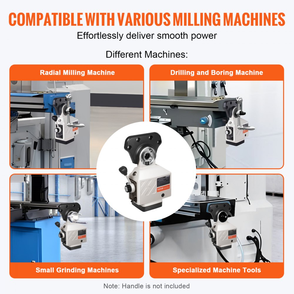 Bostome X-Axis milling machine power feed with 450 in-lb torque and 0-200 RPM speed control.