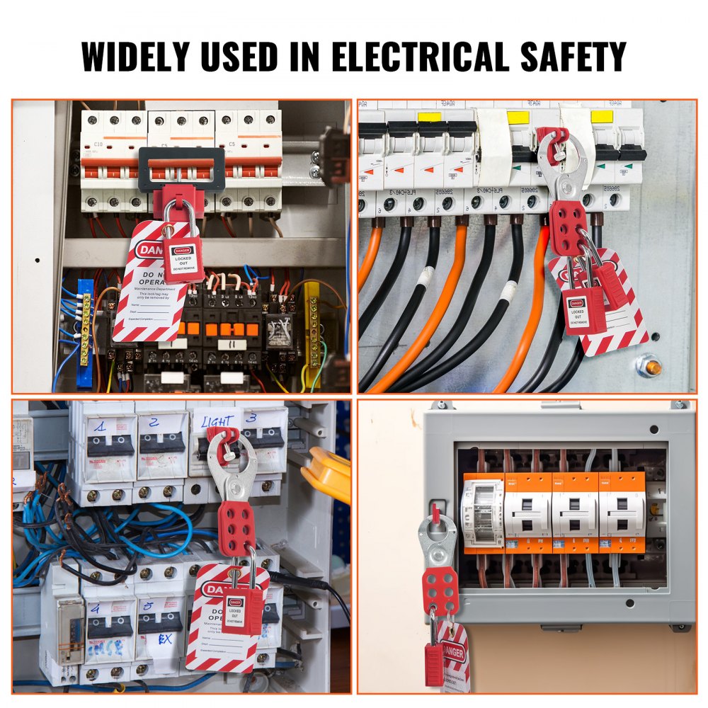 Electrical Lockout Tagout Kit, 59 PCS Safety Lockout Tagout Station With Padlocks, Hasps, Tags, Ties, Plug Lockout, Circuit Breaker Lockouts, Valve Lockouts, Cable Lockout, Lockout Bag, Box