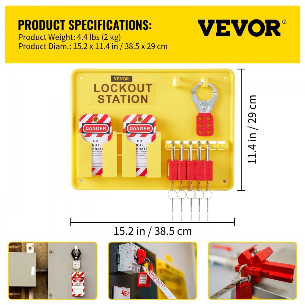 26 PCS Lockout Tagout Kits, Electrical Safety Loto Kit Includes Padlocks, Lockout Station, Hasp, Tags & Zip Ties, Lockout Tagout Safety Tools for Industrial, Electric Power, Machinery