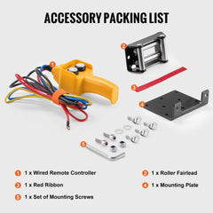 Electric Winch ATV UTV 2000 lb Steel Cable IP 55 Waterproof Wired Control