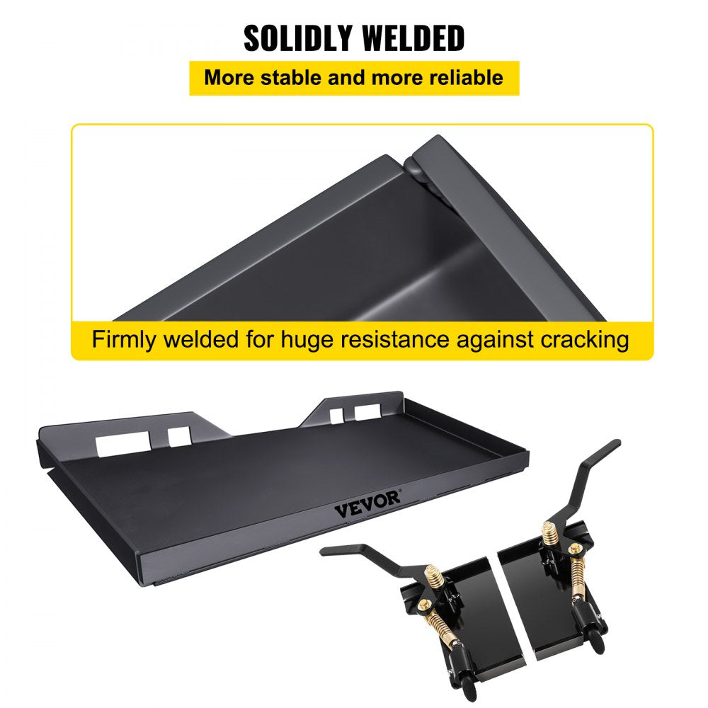 Skid Steer Attachment 3/8in Skid Steer Quick Attach Plate 85LBS Skidsteer Attachment 18.5" Height Quick Attach Skid Steer Attachments for Buckets, Plows, Forks