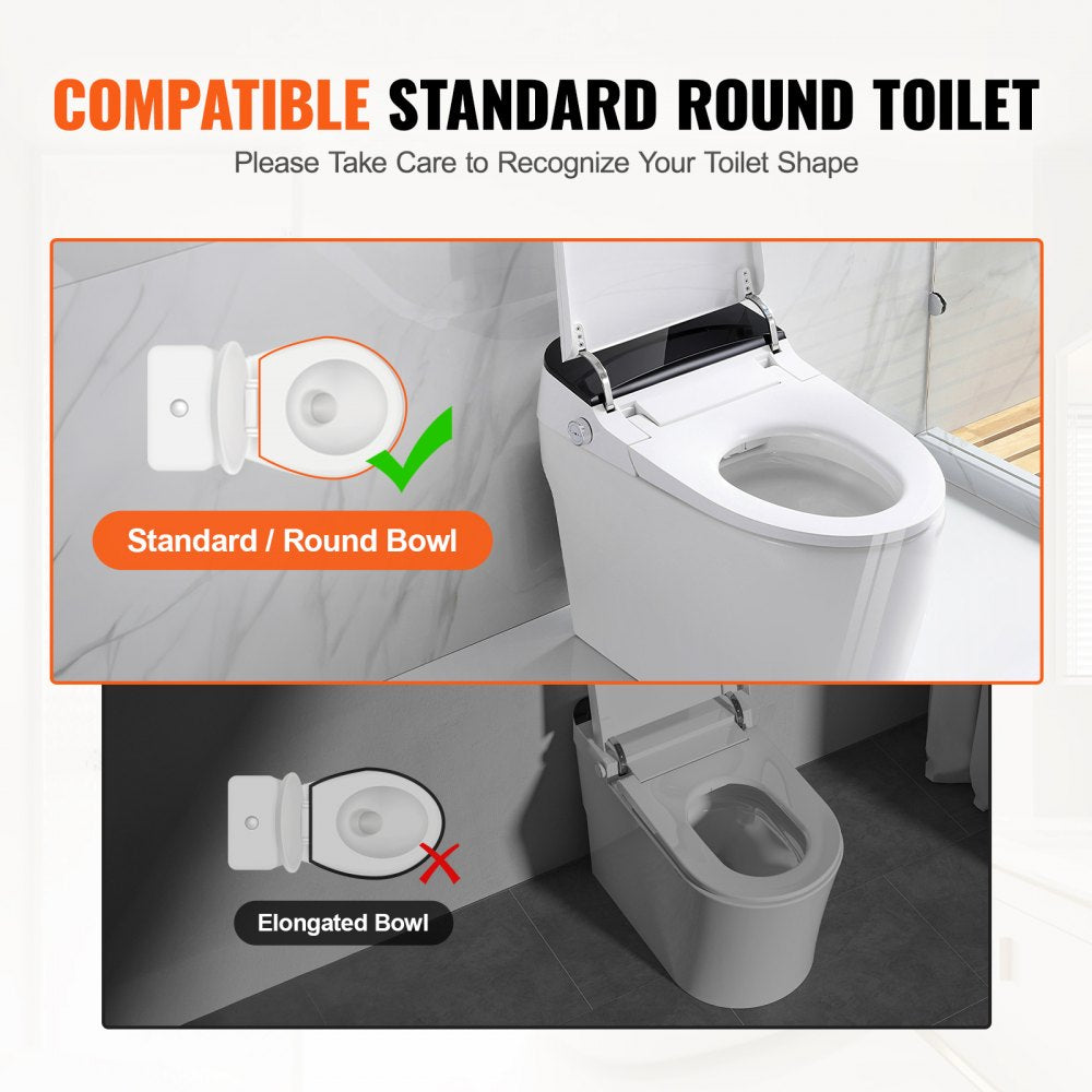 Raised Toilet Seat, 3.5" Height Raised, 300 lbs Weight Capacity, for Standard Round Toilet, Aluminum Handrail, with EVA Armrest Padding, for Elderly, Handicap, Patient, Pregnant, Medical