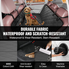 Dog Car Seat Cover for Back Seat 54 x 26.5 in Waterproof 600D for SUV