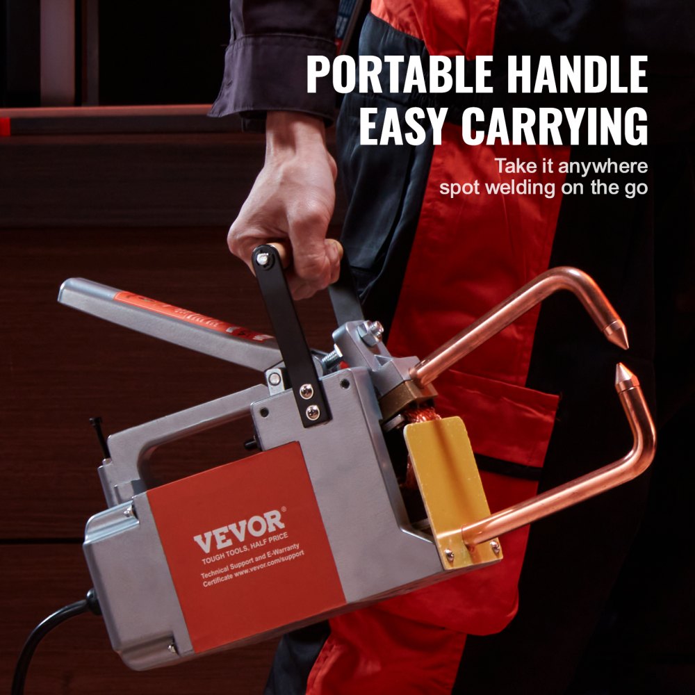 Portable Spot Welder, 1/8-inch Spot Welder Machine with 1.5KVA Input Capacity, Handheld Welding Tip Gun, Metal Sheet Spot Welding Machine for Aluminum Sheet, Carbon Steel