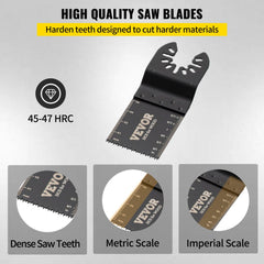 100PCS Oscillating Saw Blades, Quick Release Multitool Blades Kit, HCS Tool Blades for Wood Plastic Metal Nails Bolts, Compatible with Dewalt Dremel Fein Worx Bosch Makita Milwaukee