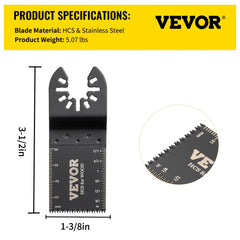 100PCS Oscillating Saw Blades, Quick Release Multitool Blades Kit, HCS Tool Blades for Wood Plastic Metal Nails Bolts, Compatible with Dewalt Dremel Fein Worx Bosch Makita Milwaukee