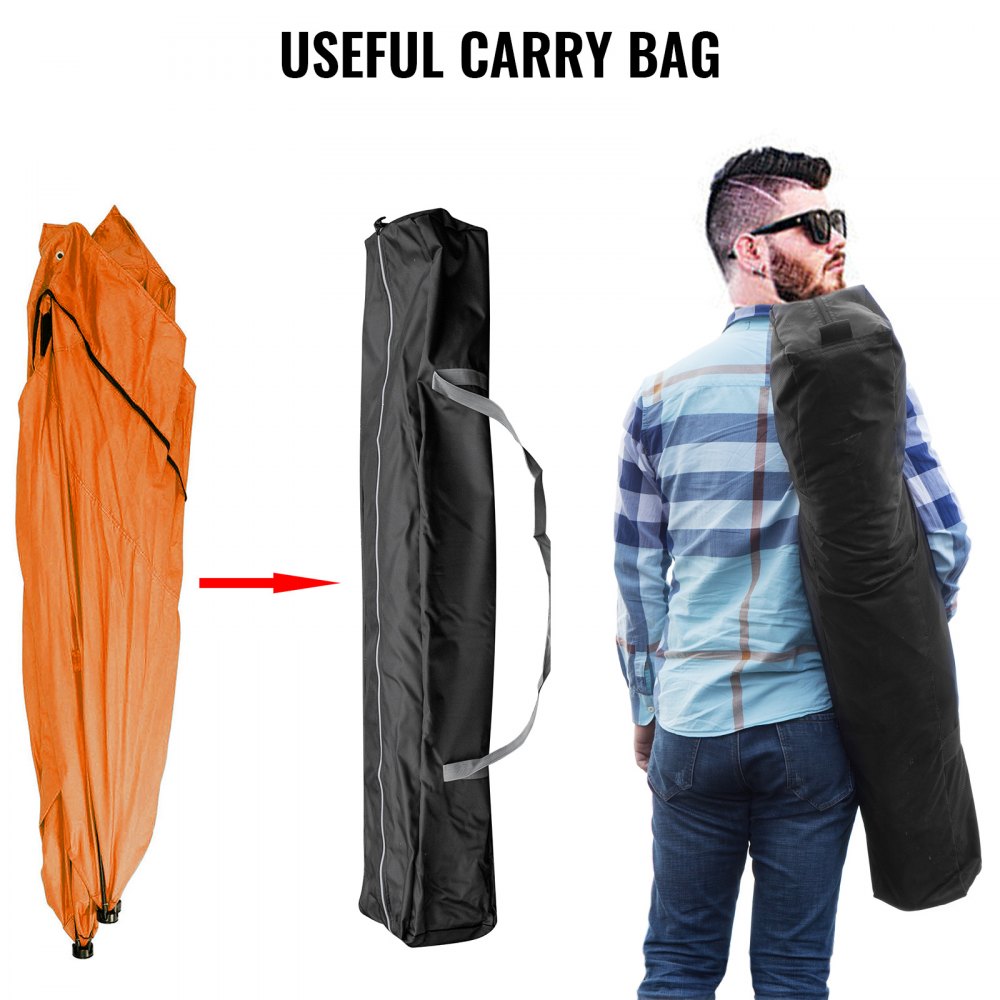 8 Person Ice Fishing Shelter, Pop-Up Portable Insulated Ice Fishing Tent, Waterproof Oxford Fabric Orange