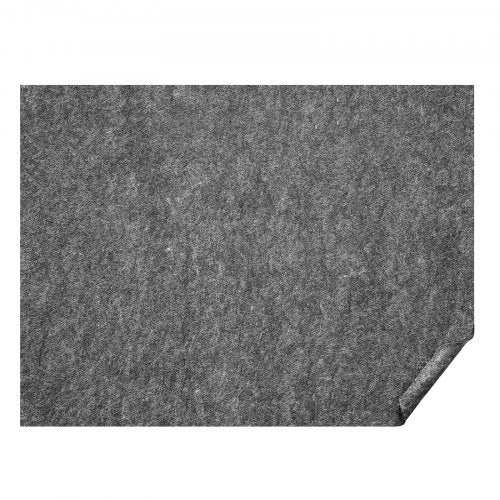 Gray 9x12 ft polyester rug pad gripper, 0.47 inches thick.