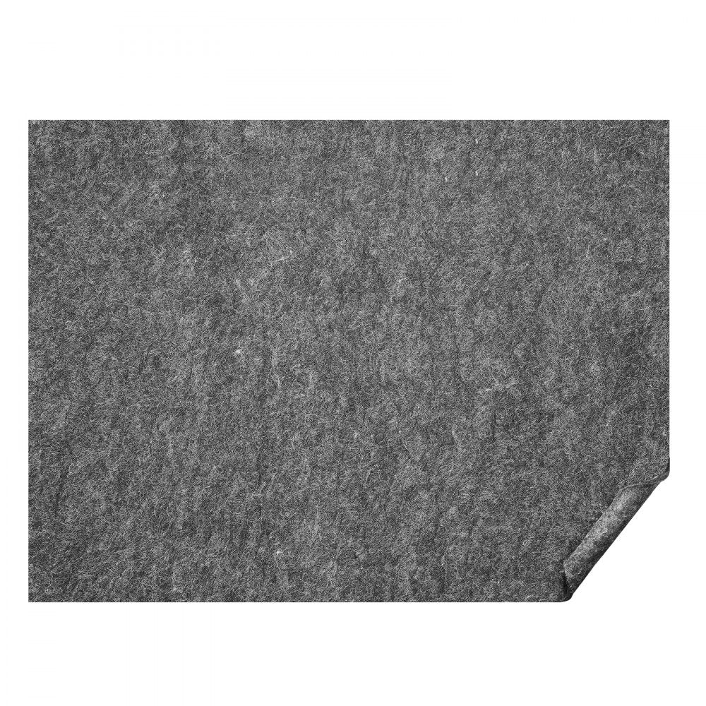 Gray 9x12 ft polyester rug pad gripper, 0.47 inches thick.