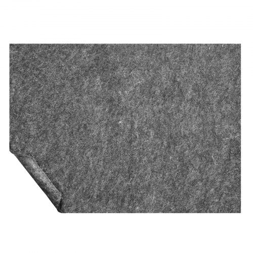 Gray polyester rug pad gripper, 8x10 ft, 0.47 inches thick.
