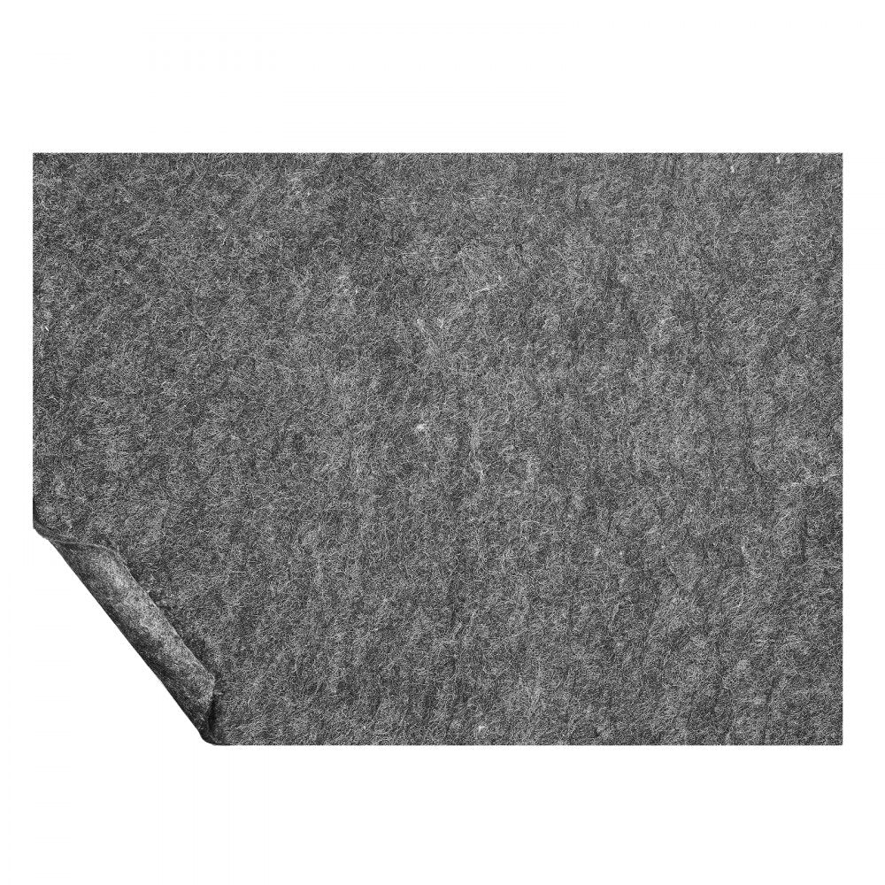 Gray polyester rug pad gripper, 8x10 feet, 0.47 inches thick.