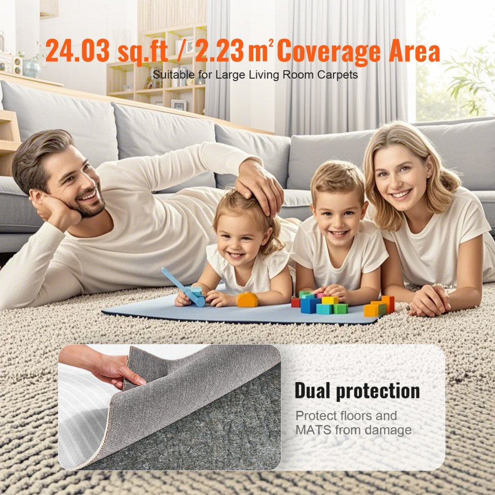Bostome 4'x6' rug pad gripper with 0.47" thick polyester for cushioning and floor protection.