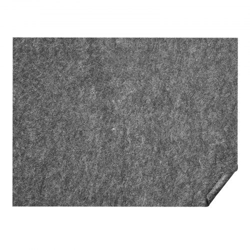 Gray polyester rug pad gripper, 9x12 ft, 0.24 inch thick.