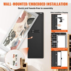 42.91" Tall Wall Gun Safe 4-Tier Hidden Gun Safe with Keypad & Fingerprint