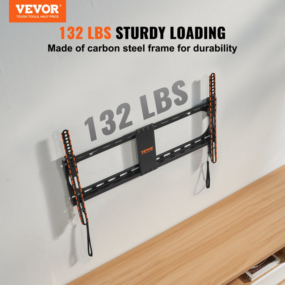 Universal TV Wall Mount, Low Profile TV Mount Fits for Most 37-70 inch TVs, Tilt Wall Mount TV Brackets, Max VESA 600x400mm, Holds up to 132 lbs