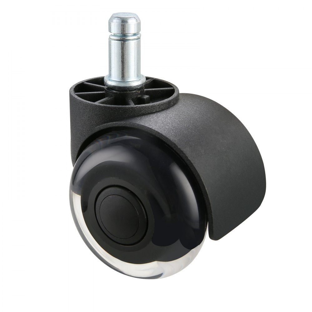 Office Chair Wheels, Set of 5, 2 inch Caster Wheels Replacement for Hardwood Floors and Carpet, Heavy Duty Computer Gaming Desk Casters with Double Wheels, 440 lbs Load Capacity, Universal Fit