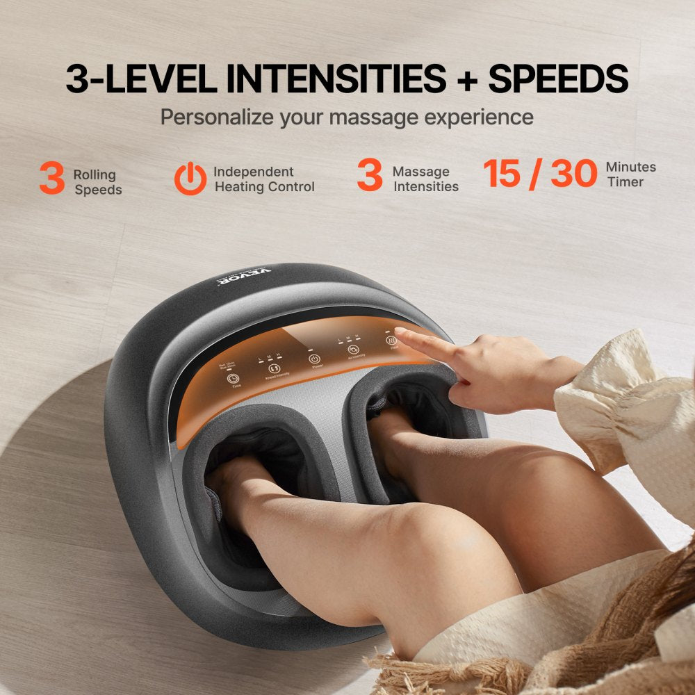 Shiatsu Foot Massager Heated Deep Kneading Feet Massager for Pain Relief