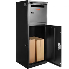 Package Delivery Boxes for Outside 16.2"x15.8"x44", Galvanized Steel Package Delivery Box with Coded Lock, Removable Anti-theft Baffle, IPX3 Waterproof Parcel Drop Box for Outside, Porch